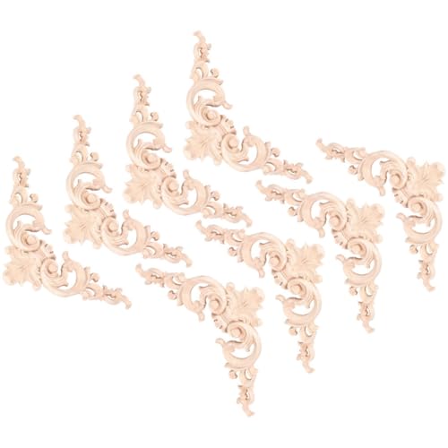 TEHAUX 8 Stück Teiliges Holzgeschnitzte Eckapplikationen aus Massivem Holz Vintage Holzornamente für Möbel Türen Schränke Wanddekoration Unbehandelt zum Bemalen und DIY Verzierung TEHAUX 8 Stück Teiliges Holzgeschnitzte Eckapplikationen aus Massivem Holz Vintage Holzornamente für Möbel Türen Schränke Wanddekoration Unbehandelt zum Bemalen und DIY Verzierung von TEHAUX