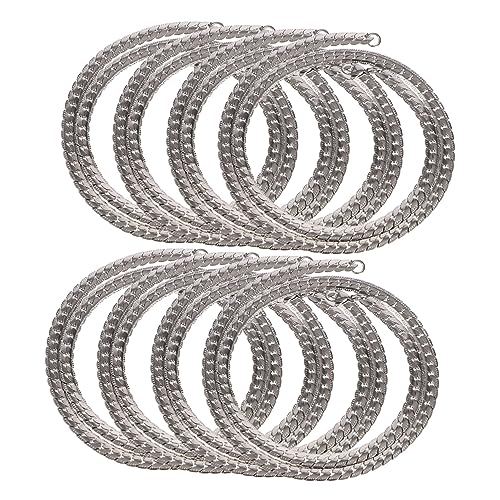TEHAUX 8 Teiliges Halskettenglied Trendig Für Kettenhalsketten Goldkettenschmuck Herrenhalsketten Kleidungsdekor Lieferkette Halsband Party Halskette Hip Hop Halskette Silber von TEHAUX