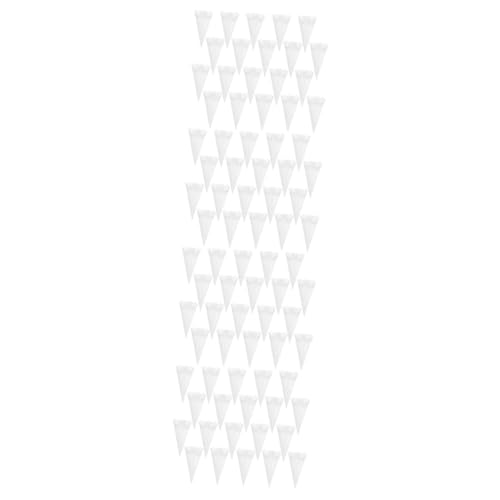 TEHAUX 80 Stk Hochzeits papier Blumen röhre kleine Blütenkegel Lavendelkegel komfetti konfettikanon Papierkegel Konfetti-Halter für die Hochzeit das Kreuz Brunnen Weiß von TEHAUX