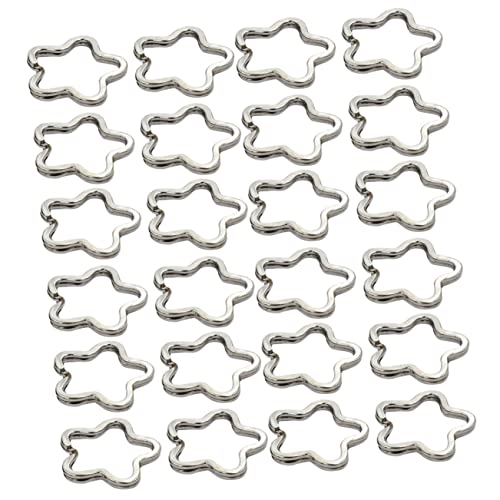 TEHAUX 80 Stück Blumenförmige Flachschlüsselringe Metall Schlüsselanhänger für DIY Hundemarke Schlüsselzubehör Praktisch Vielseitig TEHAUX 80 Stück Blumenförmige Flachschlüsselringe Metall Schlüsselanhänger für DIY Hundemarke Schlüsselzubehör Praktisch Vielseitig von TEHAUX