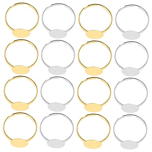 TEHAUX 80 Stück DIY Ringbasen Silber Gold Ringe für Schmuckherstellung Kreative Accessoires für Finger Ringe für Bastelprojekte und TEHAUX 80 Stück DIY Ringbasen Silber Gold Ringe für Schmuckherstellung Kreative Accessoires für Finger Ringe für Bastelprojekte und von TEHAUX