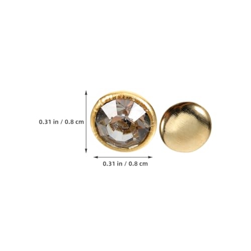 TEHAUX 80 Stück Teiliges Kristall-nieten Strass-nieten für DIY Kleidung Schuhe Taschen Kleider Metallnieten mit Kristallverzierung für Lederhandwerk und Modeveredelung von TEHAUX