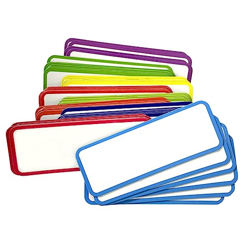 TEHAUX 81 Stück Magnetische Abwischbare Namensschilder in Farben Wiederverwendbare Etiketten für Kühlschrank und Büro Praktische Beschriftungen für Schule und Zuhause von TEHAUX