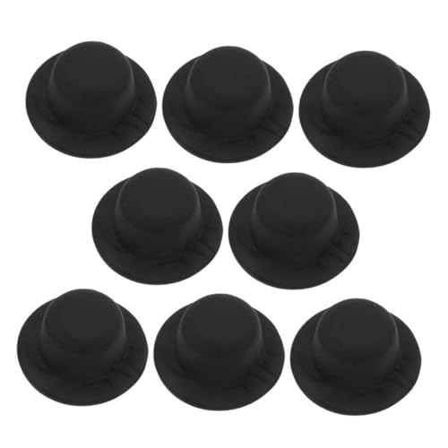 TEHAUX 8stücke Schwarz Für Bastelarbeiten Puppenhausdekoration Und Party-Accessoires Als Haar-schmuck Oder Mini-puppenhut Vielseitig Einsetzbar Für DIY-projekte Und Dekoration von TEHAUX