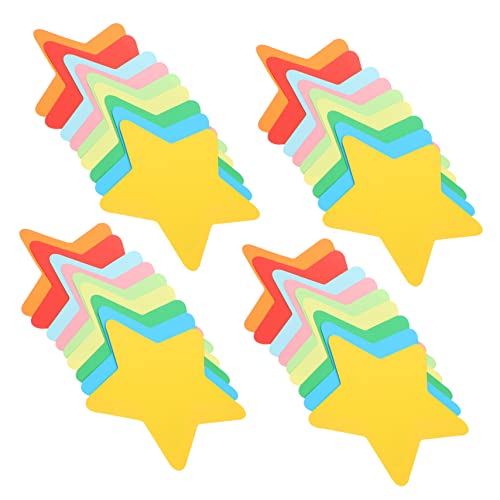 TEHAUX 90 Blatt Farbige Papiersterndekoration Kindergarten Ausgeschnitten Sternenpapier Ausschnitte Dekorationen Klein Kinderpapier Stern Aus Papier Kinderwandkunst Papierstanzungen von TEHAUX