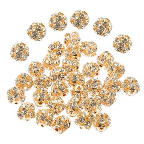 TEHAUX 90 Stück DIY Schmuck Perlen Spacer mit Strass für Armbänder und Schmuckherstellung und Projekte von TEHAUX