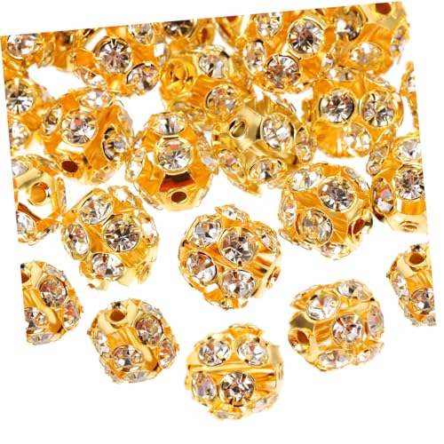TEHAUX 90 Stück Rhinestone Spacer Beads für Armbänder und Hochwertige Bastelperlen für DIY Schmuckherstellung Glitzernde Zwischenperlen zur Kreativen Gestaltung von TEHAUX