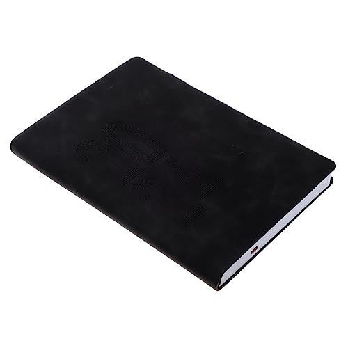 TEHAUX Agenda-Buch Schule kleiner Notizblock Täglicher Planer Zeitplan Studentenplaner Notizbuch für die Arbeit planen Planungsbuch englisches notizbuch Papier Black von TEHAUX