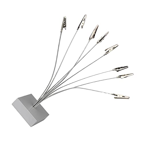 TEHAUX Alligator Memo Clips Silberner Multi Head Kartenhalter für Notizen Fotos und Visitenkarten für Büro Zuhause und Veranstaltungen von TEHAUX