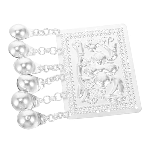 TEHAUX Aluminiumblech Bekleidungszubehör Ornament Dekoration Kleidungszubehör Dekorative Ethnische Anhänger Nähanhänger Nähverzierungen Anhänger Für Kleidung Nähdekore Silber von TEHAUX