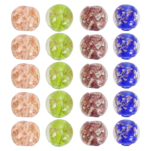 TEHAUX Artibetter 20 StüCk Fluoreszierende Glasperlen 10Mm Runde Perlen Mit GroßEm Loch FüR Diy Schmuck Leuchtende Bastelmaterialien in Mischfarben TEHAUX Artibetter 20 StüCk Fluoreszierende Glasperlen 10Mm Runde Perlen Mit GroßEm Loch FüR Diy Schmuck Leuchtende Bastelmaterialien in Mischfarben von TEHAUX