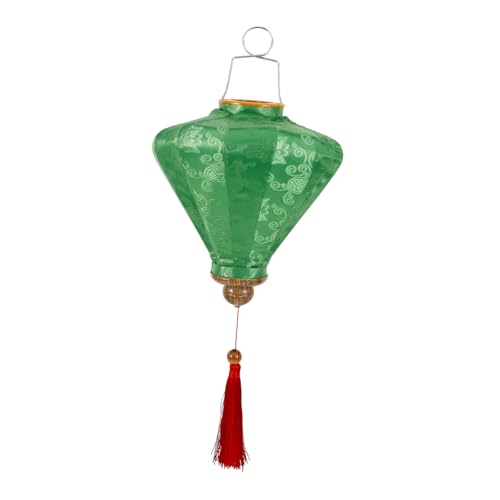 TEHAUX Außergewöhnliche Vietnamesische Wassertröpfchen Laterne Grün aus Stoff und Wetterfeste Outdoor Dekoration für Hochzeit Party Garten Festival Kreative Hängende Laterne von TEHAUX