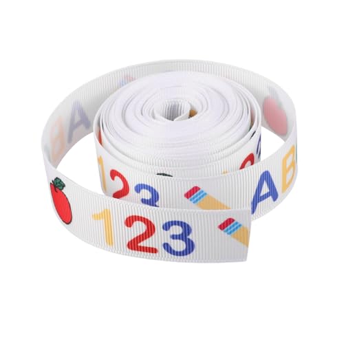 TEHAUX Back To School Ripsband Breit Yards Dekoratives DIY Bastelband Vielseitig Einsetzbar für Haarschleifen Wreaths und Verpackungen von TEHAUX