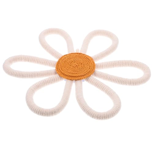 TEHAUX Boho Gewebte Daisy Wanddekoration Baumwollseil Wandhänger für Mädchenzimmer Stabile Verblassungsfreie Kinderzimmer Bohemian Blütendeko Mittlere Weiße TEHAUX Boho Gewebte Daisy Wanddekoration Baumwollseil Wandhänger für Mädchenzimmer Stabile Verblassungsfreie Kinderzimmer Bohemian Blütendeko Mittlere Weiße von TEHAUX