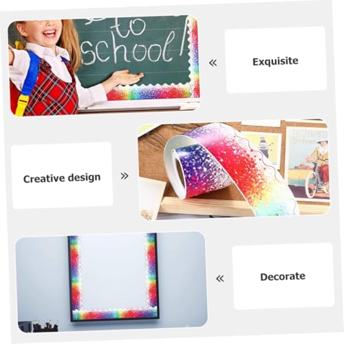 TEHAUX Bunte Wellenkante Pinnwand Bordüre Selbstklebender Wasserdichter Dekostreifen mit Regenbogenfarbenen Punkten für Tafel Büro Klassenzimmerdekoration TEHAUX Bunte Wellenkante Pinnwand Bordüre Selbstklebender Wasserdichter Dekostreifen mit Regenbogenfarbenen Punkten für Tafel Büro Klassenzimmerdekoration von TEHAUX