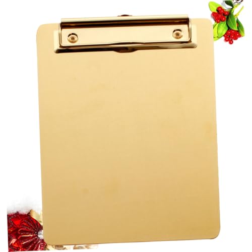 TEHAUX Clipboard aus Edelstahl Goldenes Klemmbrett mit Glatter Oberfläche Langlebig und Tragbar für Lehrer Studenten und Büro Geeignet zum Aufbewahren und Schreiben Papier TEHAUX Clipboard aus Edelstahl Goldenes Klemmbrett mit Glatter Oberfläche Langlebig und Tragbar für Lehrer Studenten und Büro Geeignet zum Aufbewahren und Schreiben Papier von TEHAUX