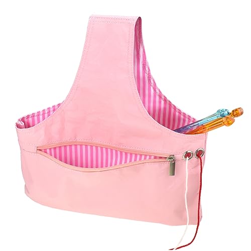 TEHAUX DIY Häkelaufbewahrungstasche Organizer Für Garne Und Strickwerkzeuge Für Lagerung Von Häkelgarn Und Garnkugeln Praktisch Für Unterwegs von TEHAUX