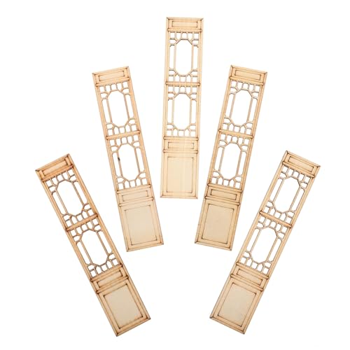 TEHAUX DIY Holz Mini Tür Fenster Holzscheiben Bastelset für Sichere Multifunktionale Dekoration für Puppenhaus und Foto-requisiten Kreative Holzchips für kleine holzscheiben basteln von TEHAUX