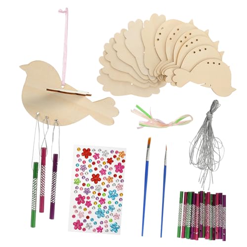 TEHAUX DIY Holz Windspiel mit Motiven und Stäben Naturbelassenes Windspiel Zubehör für Bunte Garten und Wohnraumdekoration Kinderfreundliches Bastelmaterial TEHAUX DIY Holz Windspiel mit Motiven und Stäben Naturbelassenes Windspiel Zubehör für Bunte Garten und Wohnraumdekoration Kinderfreundliches Bastelmaterial von TEHAUX