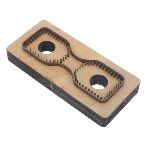 TEHAUX DIY Leder Stanzform, Riemenkopf Leder Stanzform, Holz-stanzform Schneideschablone Aus Holz für DIY-Handwerk Für PräZises Schneiden Stanzwerkzeug von TEHAUX