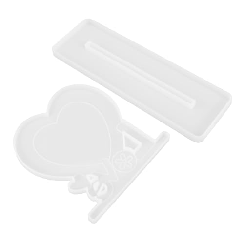 TEHAUX DIY Silikonformen für Herzförmige Bilderrahmen mit Stand Transparente Gießform für Foto Rahmen Basteln Langlebige und Praktische Silikon Gießform für DIY Geschenke und von TEHAUX