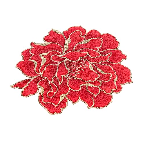 TEHAUX Diy Bestickter Blumenpatch Große Pfingstrose Applikation für Jeans Kleidung Hüte Bastelprojekte für Reparaturen und Dekorationen Nahtlos oder Bügeln Einsetzbar Nähzubehör TEHAUX Diy Bestickter Blumenpatch Große Pfingstrose Applikation für Jeans Kleidung Hüte Bastelprojekte für Reparaturen und Dekorationen Nahtlos oder Bügeln Einsetzbar Nähzubehör von TEHAUX
