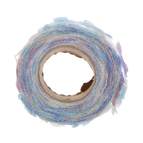 TEHAUX Diy-geschenkband Regenbogen Farbverlauf Dünnes Tüllband für Basteln Haarclip Schleifen Handgemacht Zubehör von TEHAUX