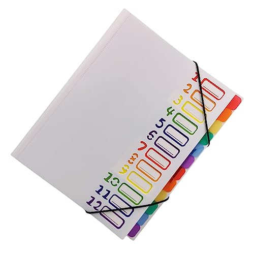TEHAUX Dokumentenmappe Mehrlagiger Aktenordner mit Bunten Trennseiten Robuster Ordner für Büro Schule Reise Vielseitiger File Folder für Geordnete Aufbewahrung TEHAUX Dokumentenmappe Mehrlagiger Aktenordner mit Bunten Trennseiten Robuster Ordner für Büro Schule Reise Vielseitiger File Folder für Geordnete Aufbewahrung von TEHAUX