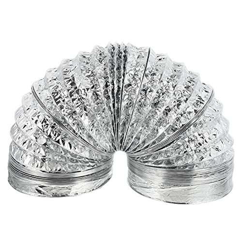 TEHAUX Doppellagiger Aluminiumfolie Flexibler Abluftschlauch Hochtemperaturbeständig Dehnbar für Küchenbelüftung und Klimaanlagen TEHAUX Doppellagiger Aluminiumfolie Flexibler Abluftschlauch Hochtemperaturbeständig Dehnbar für Küchenbelüftung und Klimaanlagen von TEHAUX