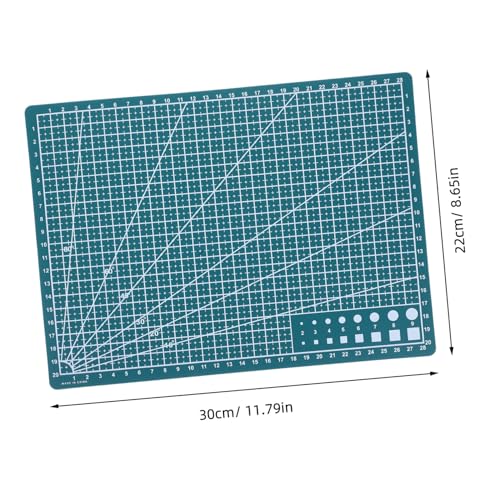 TEHAUX Doppelseitige Selbstheilende Schneidematte Schnittfeste Bastelunterlage mit Klarer Messgitter für Präzises Zuschneiden Robustes PP Material für Handwerk Nähen und Gravur von TEHAUX