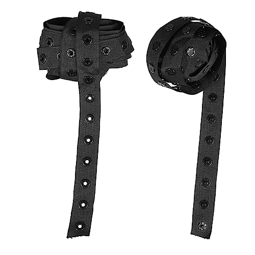 TEHAUX Druckknopf Gürtelverschluss Schwarz Nähzubehör für DIY Bekleidung Handarbeiten und Accessoires Sicher und Langlebig von TEHAUX