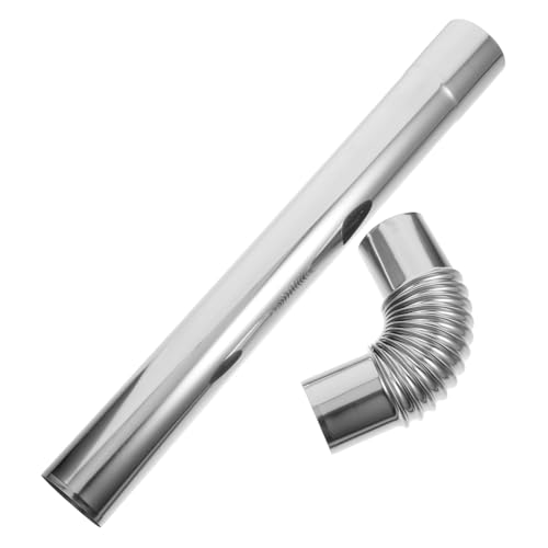 TEHAUX Edelstahl Kaminrohr Flexibel mit Bogen Rostfreier Metall abgasrohr für Ofen Holzofen Heizung Hitzebeständig Einfache Installation Sichere Rauchabführung TEHAUX Edelstahl Kaminrohr Flexibel mit Bogen Rostfreier Metall abgasrohr für Ofen Holzofen Heizung Hitzebeständig Einfache Installation Sichere Rauchabführung von TEHAUX
