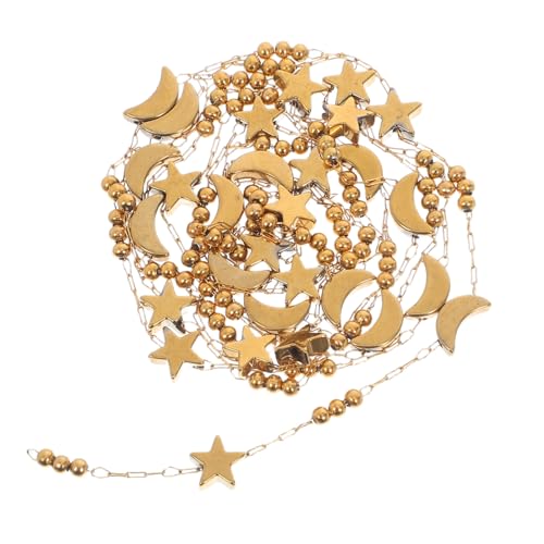 TEHAUX Edelstahl Schmuckkette mit Mond und Stern Anhängern Vergoldete DIY Schmuckzubehör für Halsketten Armbänder Ohrringe und Fußkettchen Langlebig Verschleißfest Romantisches Design TEHAUX Edelstahl Schmuckkette mit Mond und Stern Anhängern Vergoldete DIY Schmuckzubehör für Halsketten Armbänder Ohrringe und Fußkettchen Langlebig Verschleißfest Romantisches Design von TEHAUX