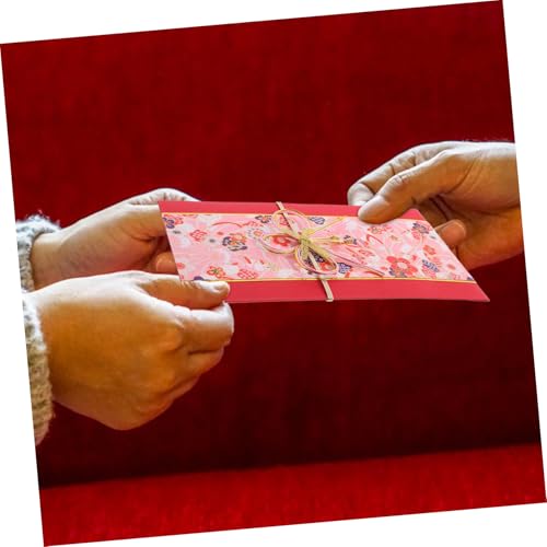 TEHAUX Eleganter Roter Hochzeit Umschlag aus Stabilem Papier Großzügige für Chinesische Hochzeitsfeier Kulturell Reiche Geldgeschenkverpackung für Bargeld Traditionelles Rotes Packet TEHAUX Eleganter Roter Hochzeit Umschlag aus Stabilem Papier Großzügige für Chinesische Hochzeitsfeier Kulturell Reiche Geldgeschenkverpackung für Bargeld Traditionelles Rotes Packet von TEHAUX