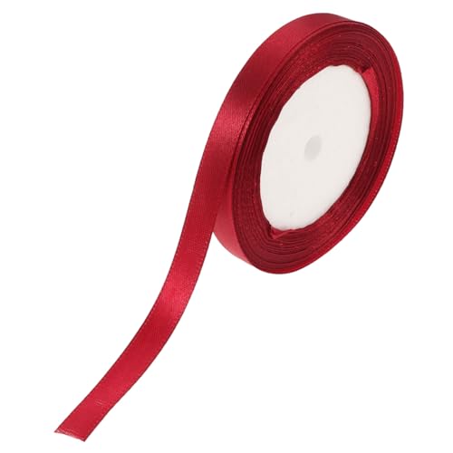 TEHAUX Elegantes Geschenkband in Weinrot Breit Handgefärbtes Strapazierfähiges Satinband für DIY Blumensträuße Geschenkverpackung Hochzeitsdeko und Partygestaltung von TEHAUX