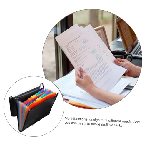 TEHAUX Erweiterbarer Aktenordner aus Schwarzem PVC mit Fächern Mehrschichtiger Dokumenten organizer Fächerübergreifende Aktenmappe für Büro und Studium Tragbarer Ordner für Geordnete TEHAUX Erweiterbarer Aktenordner aus Schwarzem PVC mit Fächern Mehrschichtiger Dokumenten organizer Fächerübergreifende Aktenmappe für Büro und Studium Tragbarer Ordner für Geordnete von TEHAUX