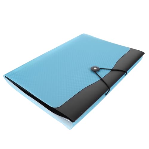 TEHAUX Erweiterbarer Fächermappe Ordner Fächer Accordion File Folder Organizer für Büro Schule Dokumentenmappe Desktop Multi-layer Ordnungsmappe Blau von TEHAUX