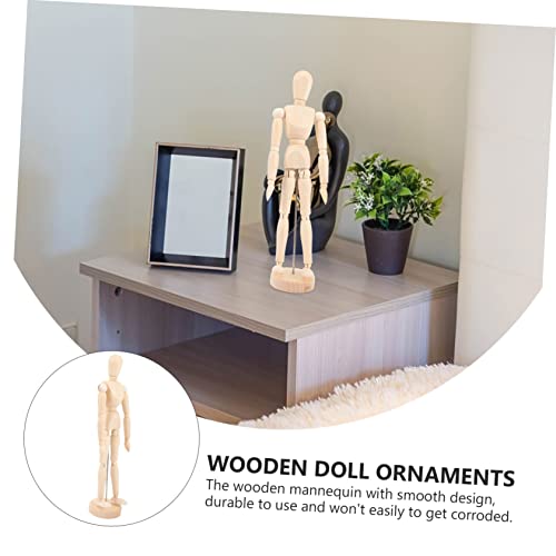 TEHAUX Flexibles Holz gliederpuppe Modell Gelenkiger Holzmännchen Zeichnungspuppe für Künstler Skulpturen DIY Bemalung Elegante Holzfigur als Dekoration und Geschenk von TEHAUX