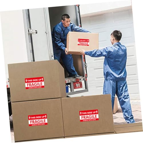 TEHAUX Fragile Warning Aufkleber Rolle Hochklebende Versandetiketten Zerbrechlich Vielseitig für Umzugskartons Lager Paketkennzeichnung Leicht Abziehbar Kompatibel mit Verschiedenen TEHAUX Fragile Warning Aufkleber Rolle Hochklebende Versandetiketten Zerbrechlich Vielseitig für Umzugskartons Lager Paketkennzeichnung Leicht Abziehbar Kompatibel mit Verschiedenen von TEHAUX