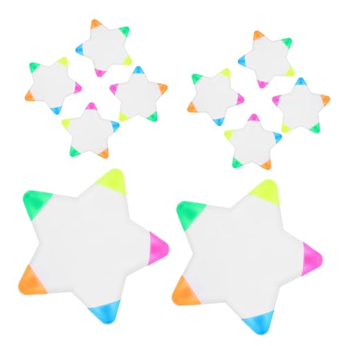 TEHAUX Fünfzackiger Stern Textmarker Bunte Marker Stifte mit Ergonomischem Griff Farbenfrohe Schreib Zeichenstifte für Schüler Journal Markieren Zeichnen Praktische Marker Pens von TEHAUX
