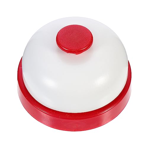 TEHAUX Glocke beschwören Handrufglocken Schreibtischklingel für den Service Vintage Weihnachtsglocken aus Forderung handglocke rezeptionsklingel Antwortglocken Empfangsglocke Plastik rot von TEHAUX