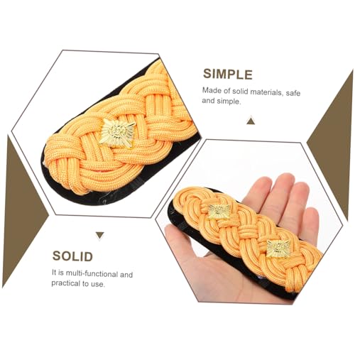 TEHAUX Golden geflochtener Schulterstempel Schulter-Arm-Dekoration einheitliche Schulterklappen Schulterschmuck Schulterklappen selber machen Kleidungszubehör passt Schuldnerschaft Stoff TEHAUX Golden geflochtener Schulterstempel Schulter-Arm-Dekoration einheitliche Schulterklappen Schulterschmuck Schulterklappen selber machen Kleidungszubehör passt Schuldnerschaft Stoff von TEHAUX