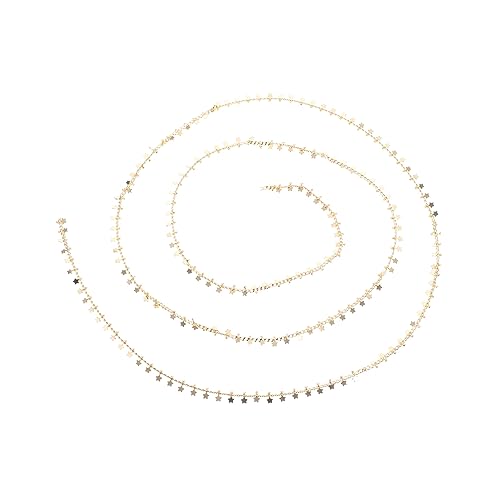 TEHAUX Hängende Scheibenkette Zubehör Kettenverzierung Für Armbandkette Diy-kette Diy Kleidungsdekorkette Flache Kette Selber Machen Dekorationskette Schmuck Diy Kette Golden Legierung von TEHAUX