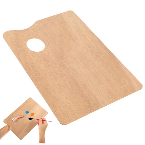 TEHAUX Holz Malpalette Professionelle Malpalette mit Daumenloch für Öl und Acrylmalerei Robuste Holzqualität Vintage Design Langlebig und Glatt TEHAUX Holz Malpalette Professionelle Malpalette mit Daumenloch für Öl und Acrylmalerei Robuste Holzqualität Vintage Design Langlebig und Glatt von TEHAUX