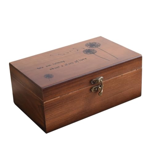 TEHAUX Holz Nähkästchen mit Großer Kapazität Langlebige Aufbewahrungsbox für Nähzubehör Praktischer Sundries Organizer Vintage Stil für Haushalt und Basteln von TEHAUX