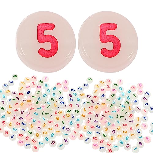 TEHAUX Im Dunkeln Leuchtende Perlen 500 Stück Acryl-Leuchtperlen Flach Rund Lose Perlen 0–9 Zahlen Abstandsperlen Für Diy-Schmuckherstellung Armband Halskette TEHAUX Im Dunkeln Leuchtende Perlen 500 Stück Acryl-Leuchtperlen Flach Rund Lose Perlen 0–9 Zahlen Abstandsperlen Für Diy-Schmuckherstellung Armband Halskette von TEHAUX