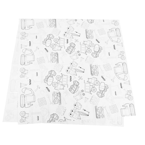 TEHAUX Ingenieur Fahrzeug Geburtstag Decor Tischdecke Party Malpapier Tischläufer für Feiern Festliche Decor Scratch von TEHAUX