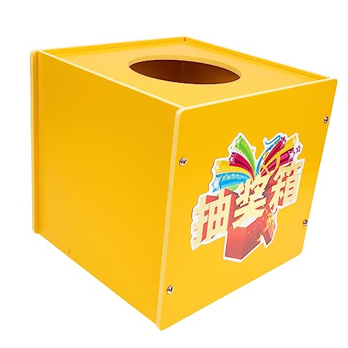 TEHAUX Kasten -box Inhaber Von Lottoscheinen Tombola-versorgung Spende Zubehör Spendenfall Lotteriefall Spende Liefern Tombola-fall Lotterieinhaber Tombola-zubehör Golden Pvc von TEHAUX