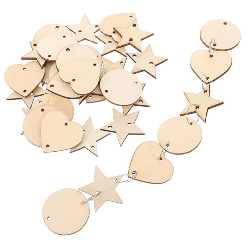 TEHAUX Kleine Unbehandelte Holzscheiben mit Löchern Rund Stern und Herzformen Metallringe für DIY Bastelprojekte Hochzeit Geburtstag und Rustikale Dekorationen TEHAUX Kleine Unbehandelte Holzscheiben mit Löchern Rund Stern und Herzformen Metallringe für DIY Bastelprojekte Hochzeit Geburtstag und Rustikale Dekorationen von TEHAUX