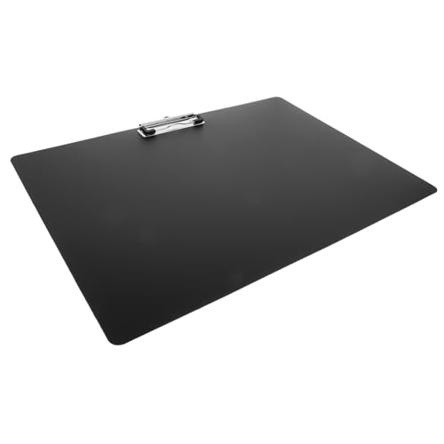 TEHAUX Klemmbrett Ergonomisches Schreibbrett aus Robustem Kunststoff für Büro Schule und Zuhause Schwarzes Clipboard mit Stabilem Metallclip Praktische Aufbewahrungslösung für von TEHAUX